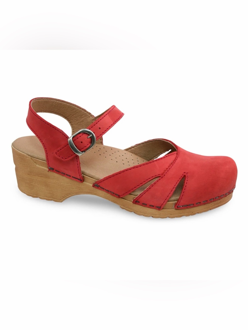Sanita Women’s Margrethe Sandal Clogs in Red: US size 9.5-10, EU size 41